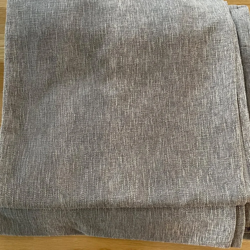 Dark Grey Cotton Blend Grommet Top Curtain Panel Drapes 50